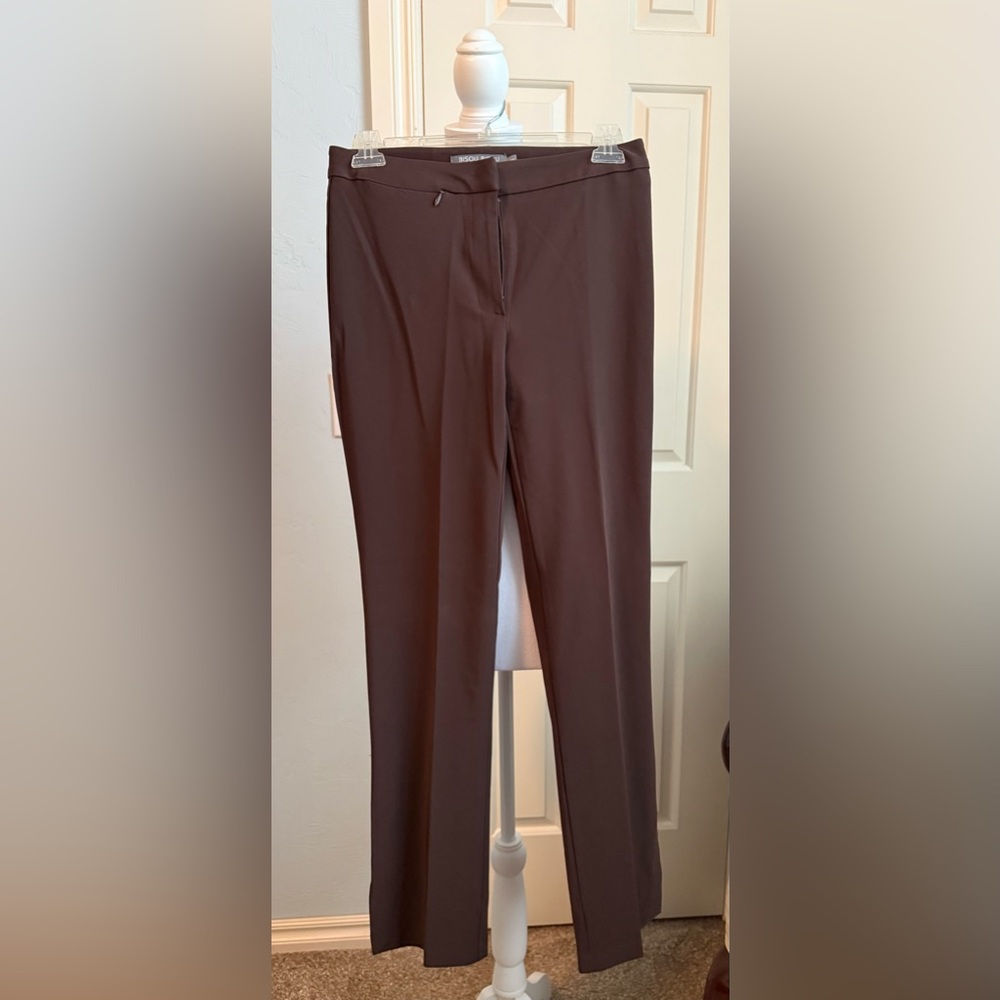 Bisou Bisou Brown Straight Leg Pants
